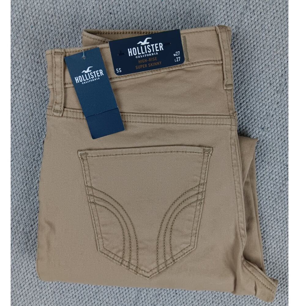 Hollister California High Rise Super Skinny Jens Womens 5S 27X27‎ Tan Stretch